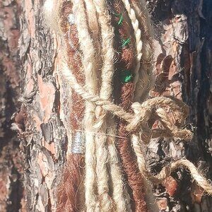 Light Blonde and Ginger Dreadlock Extentions Set of 13